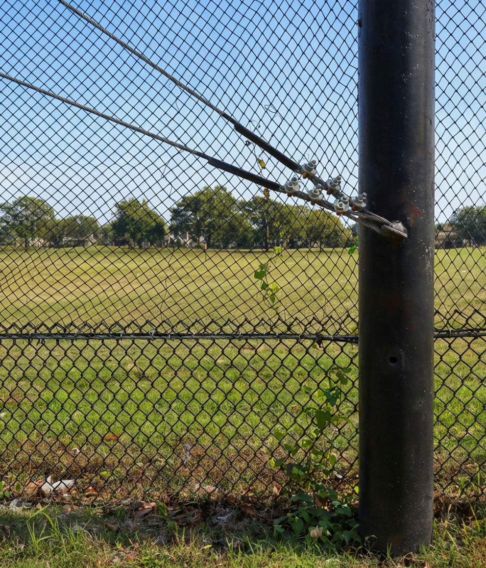 Custom golf course netting installed around a driving range at BlackHorse Golf & Country Club